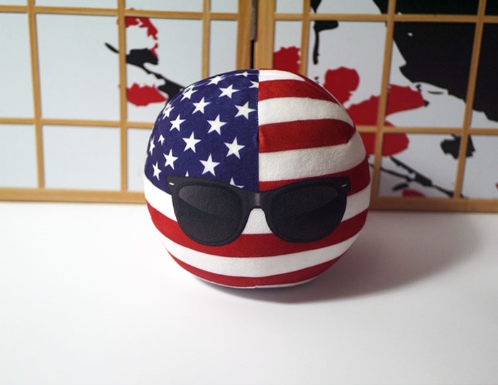 Foto 3 pulgar | Peluche Ball Countryball Multicolor Americabolita con Lentes