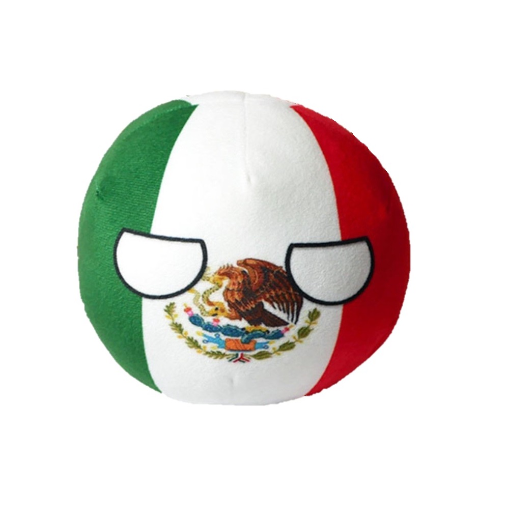 Peluche Countryball Mexicobolita 20 Cm