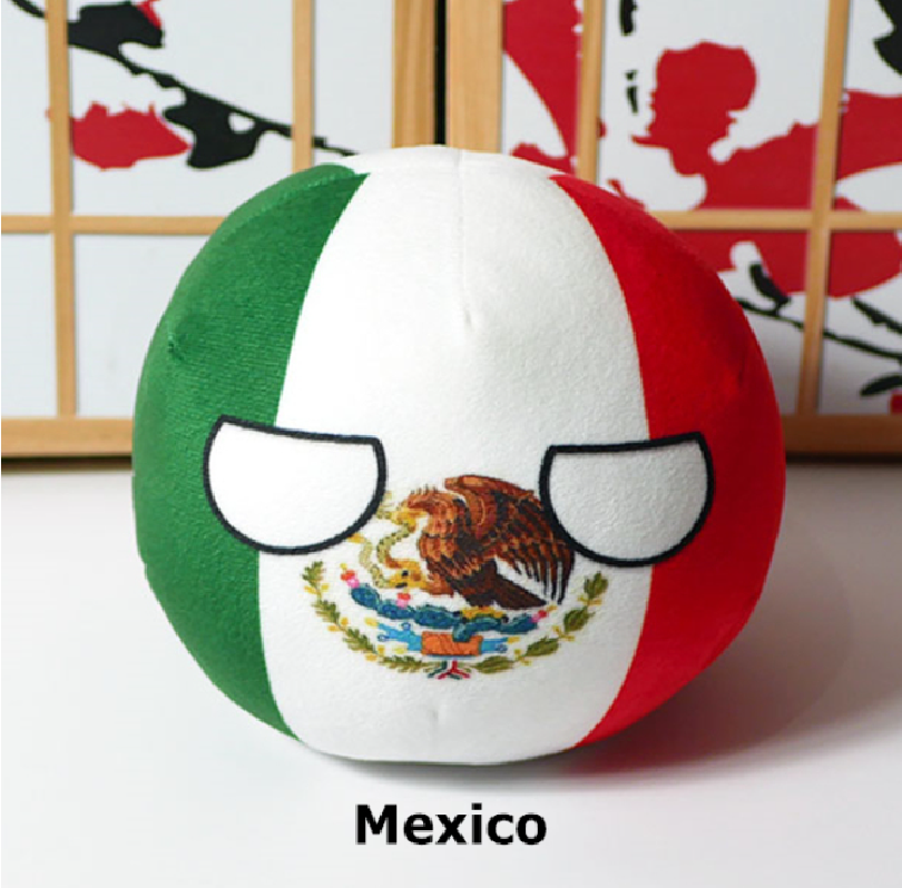 Foto 3 pulgar | Peluche Countryball Mexicobolita 20 Cm