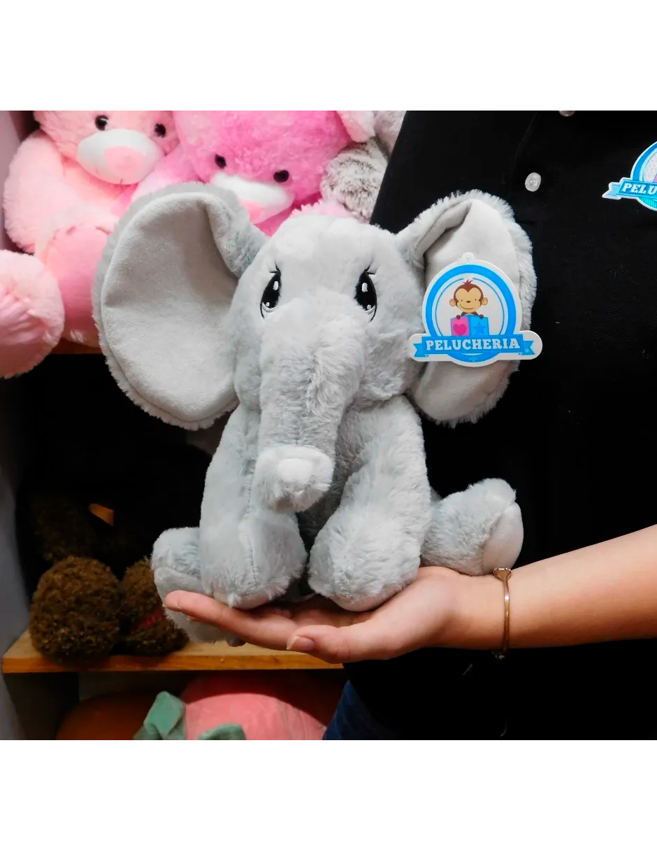 Foto 4 pulgar | Elefante de Peluche Peluchería color Gris 25 cm Suave
