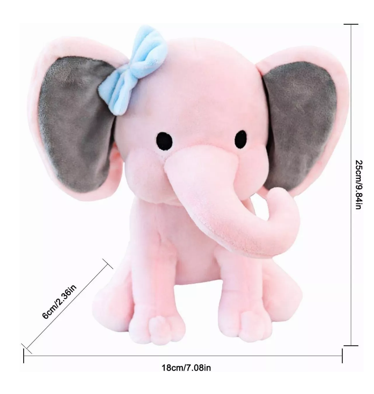 Foto 5 pulgar | Elefante de Peluche Para Hora De Dormir color Rosa