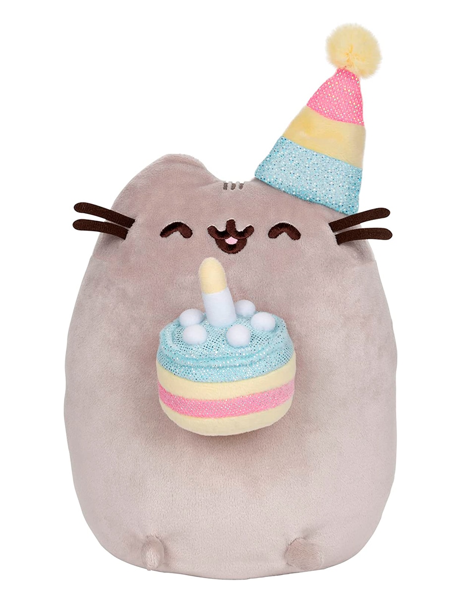 Exclusivo en línea Peluche Gund color Gris Gato Pusheen Pastel de Cumpleaños Precio contado: