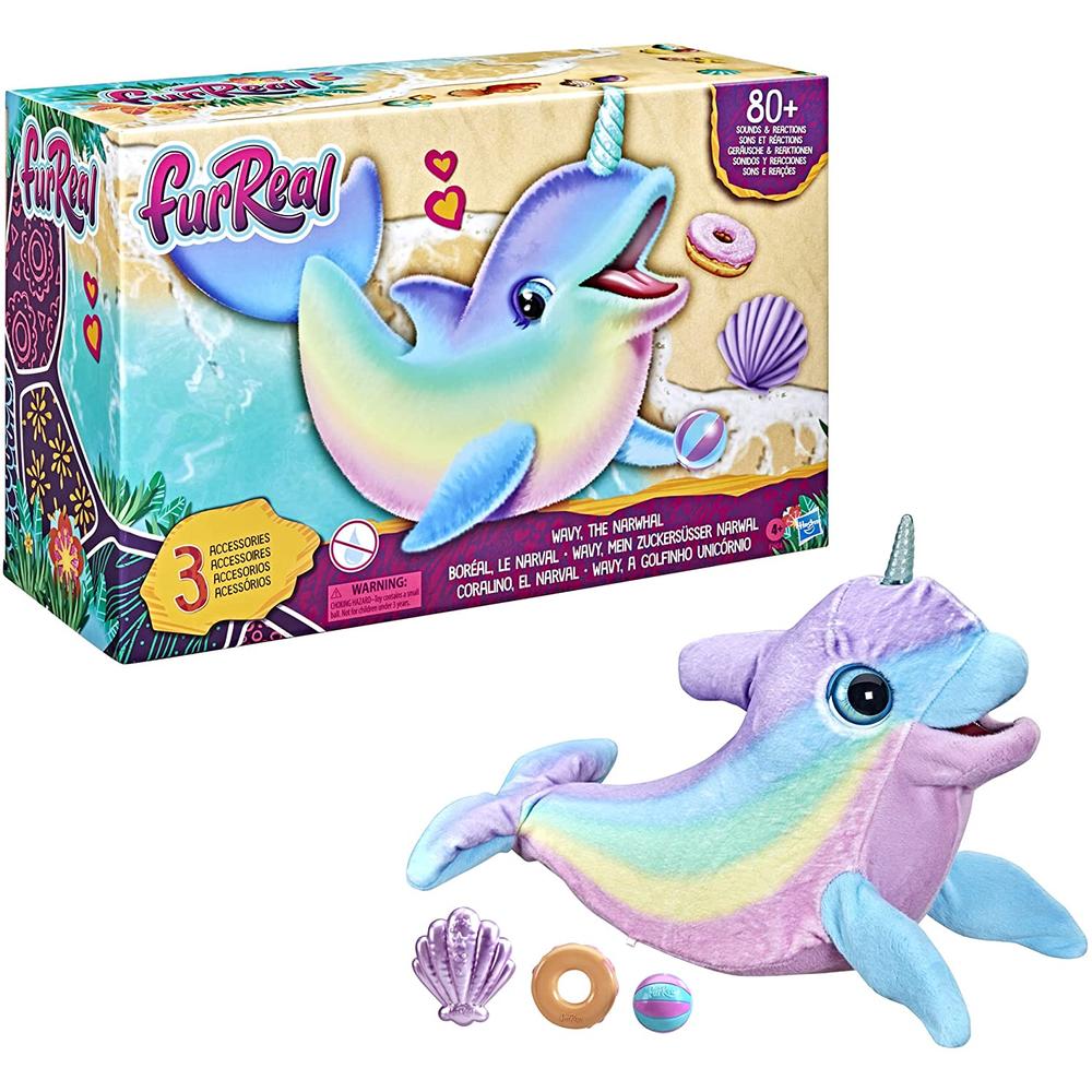 Foto 1 | Peluche Interactivo Hasbro F2604 color Púrpura Fur Real Friends: Coralino El Narval
