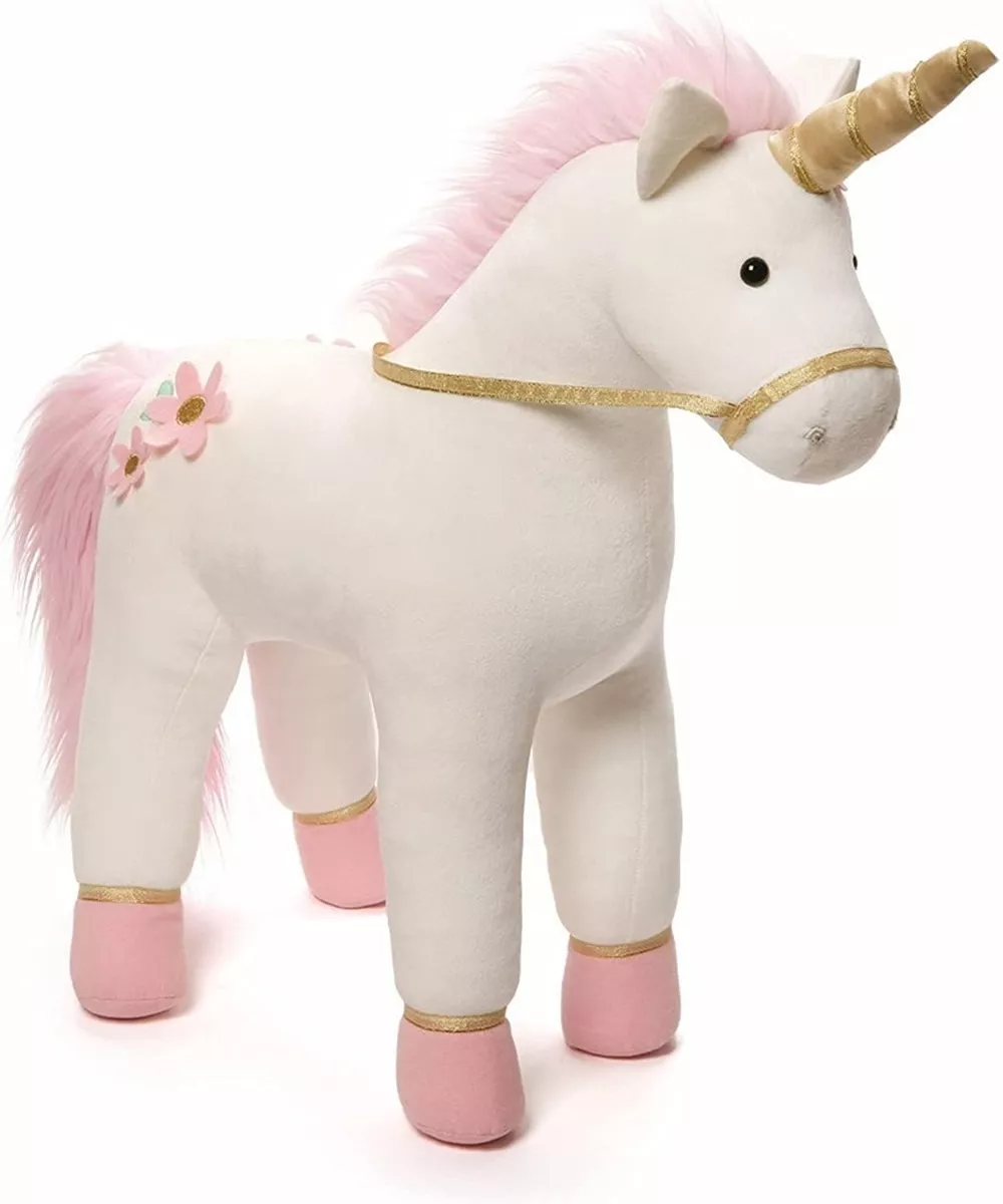 Foto 2 pulgar | Peluche de Unicornio Gund Lily Rose Grande Jumbo Rosa 60 cm