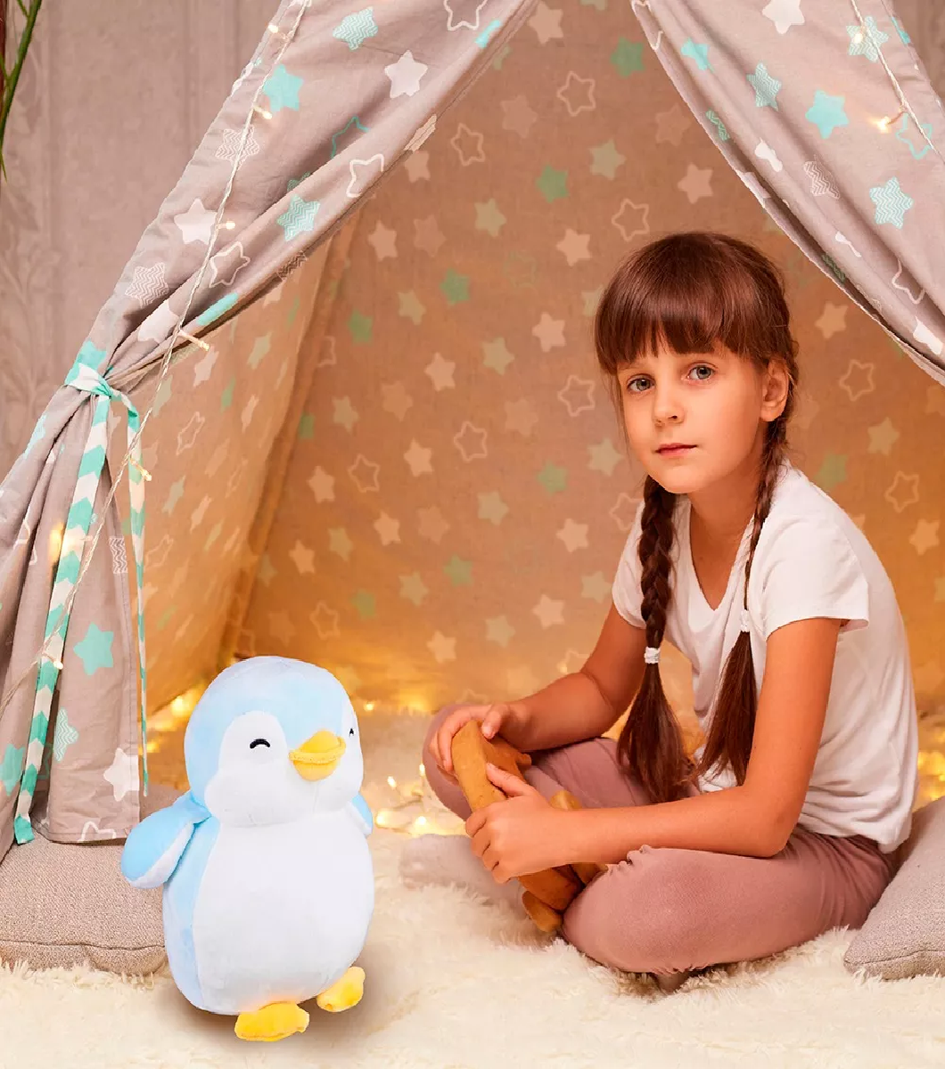 Foto 7 pulgar | Peluche BELUG Pingüino Azul