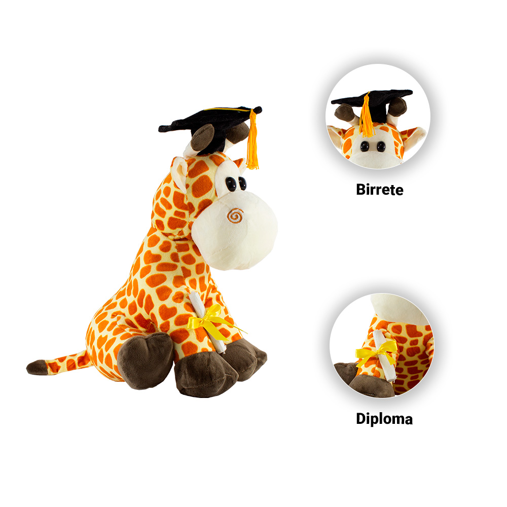Foto 4 pulgar | Peluche de Jirafa para Graduación de Tela Hipoalergénica Importadora La Merced