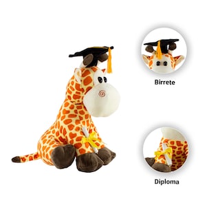 Foto 3 | Peluche de Jirafa para Graduación de Tela Hipoalergénica Importadora La Merced
