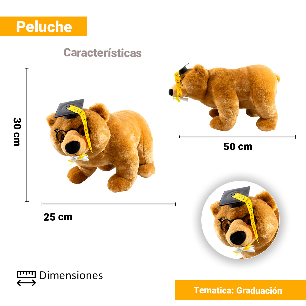 Foto 4 pulgar | Peluche Importadora La Merced de Oso color Café