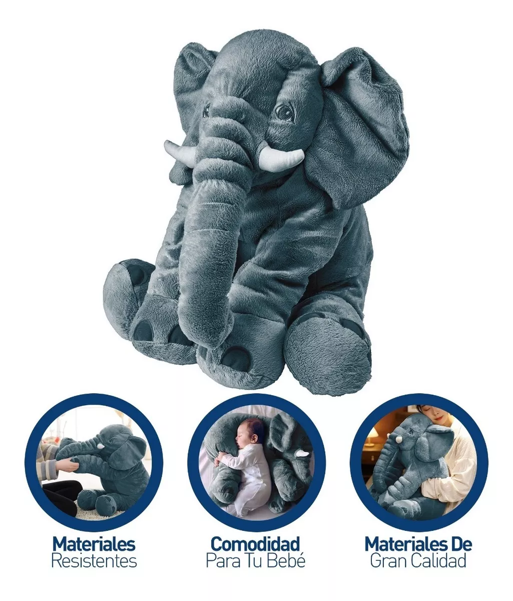 Foto 4 pulgar | Peluche Belug de Elefante color Gris