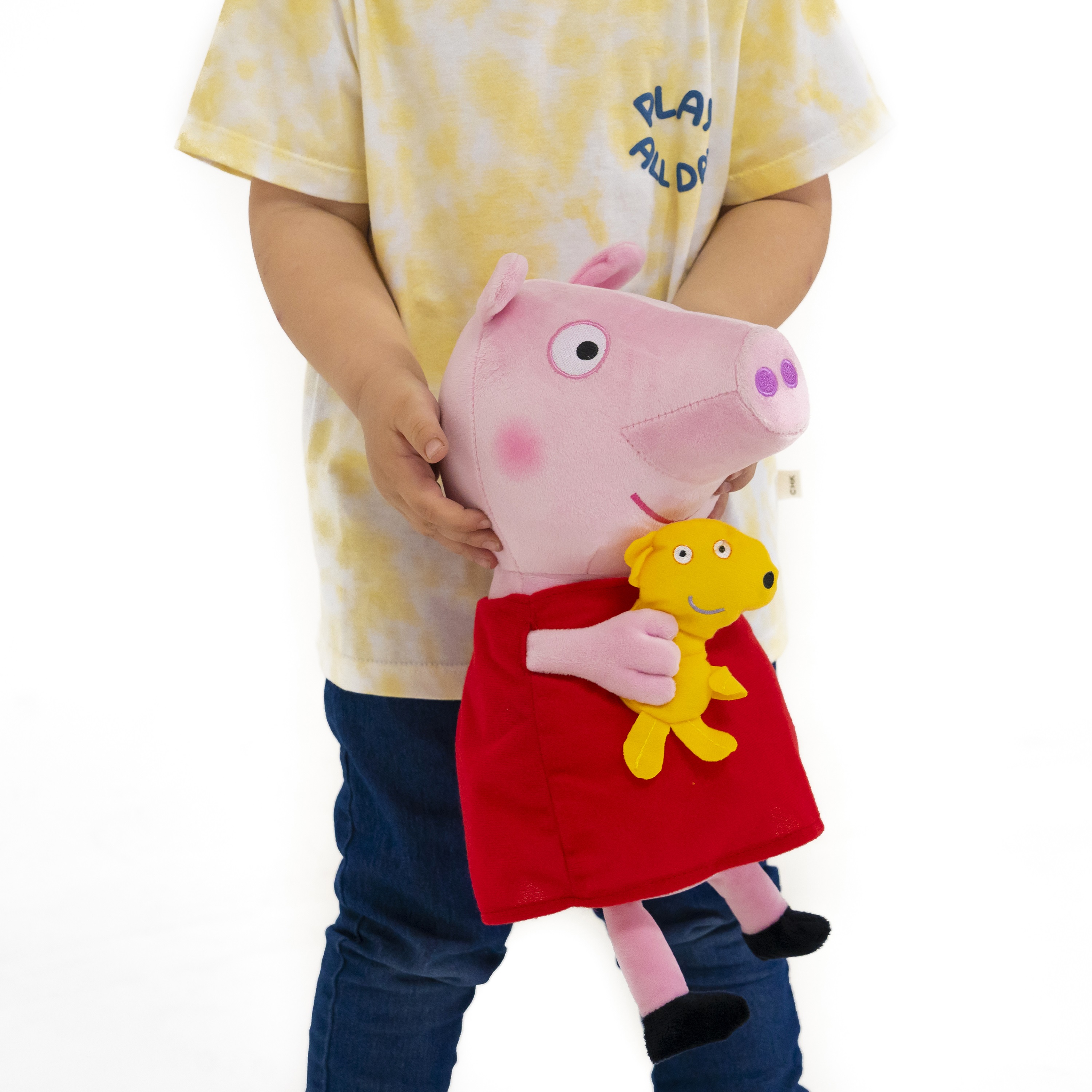 Foto 7 pulgar | Peluche Peppa Pig 30 cm con Sonidos Peppa y su Mascota