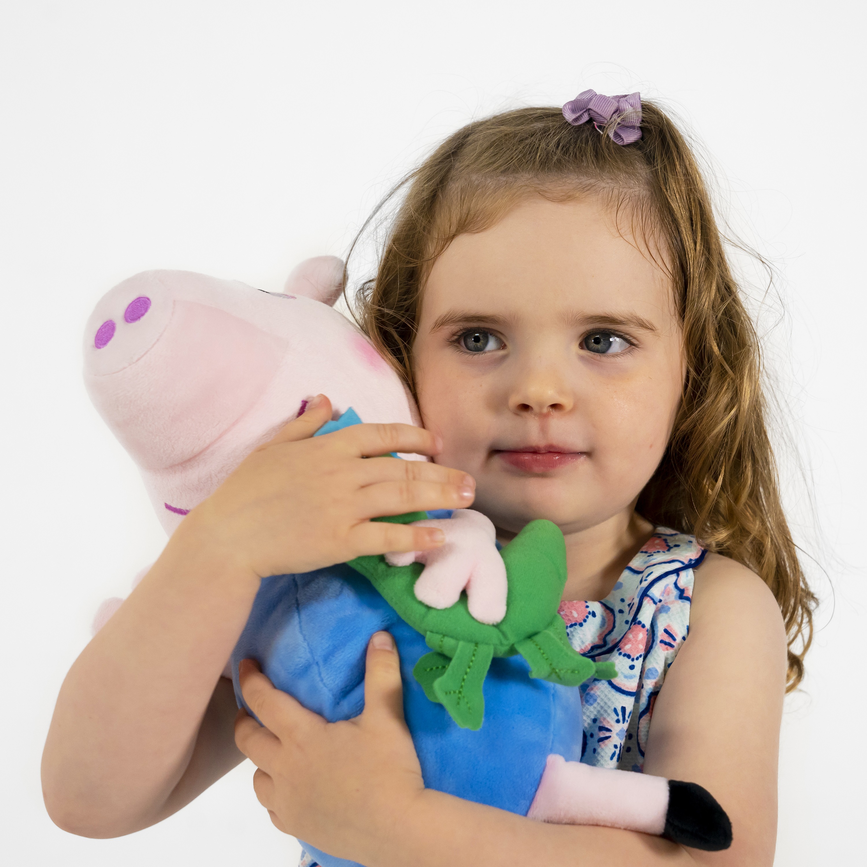 Foto 6 pulgar | Peluche Peppa Pig George 30 cm con Sonidos y su Mascota