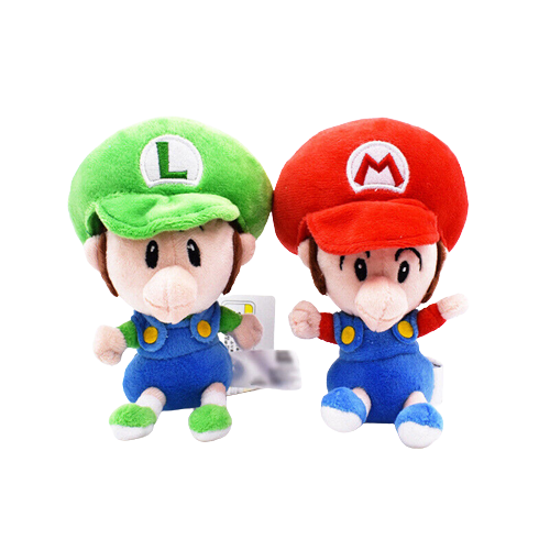 Peluche Bebé Mario y Bebé Luigi Nintendo Mario Bros 20 cm