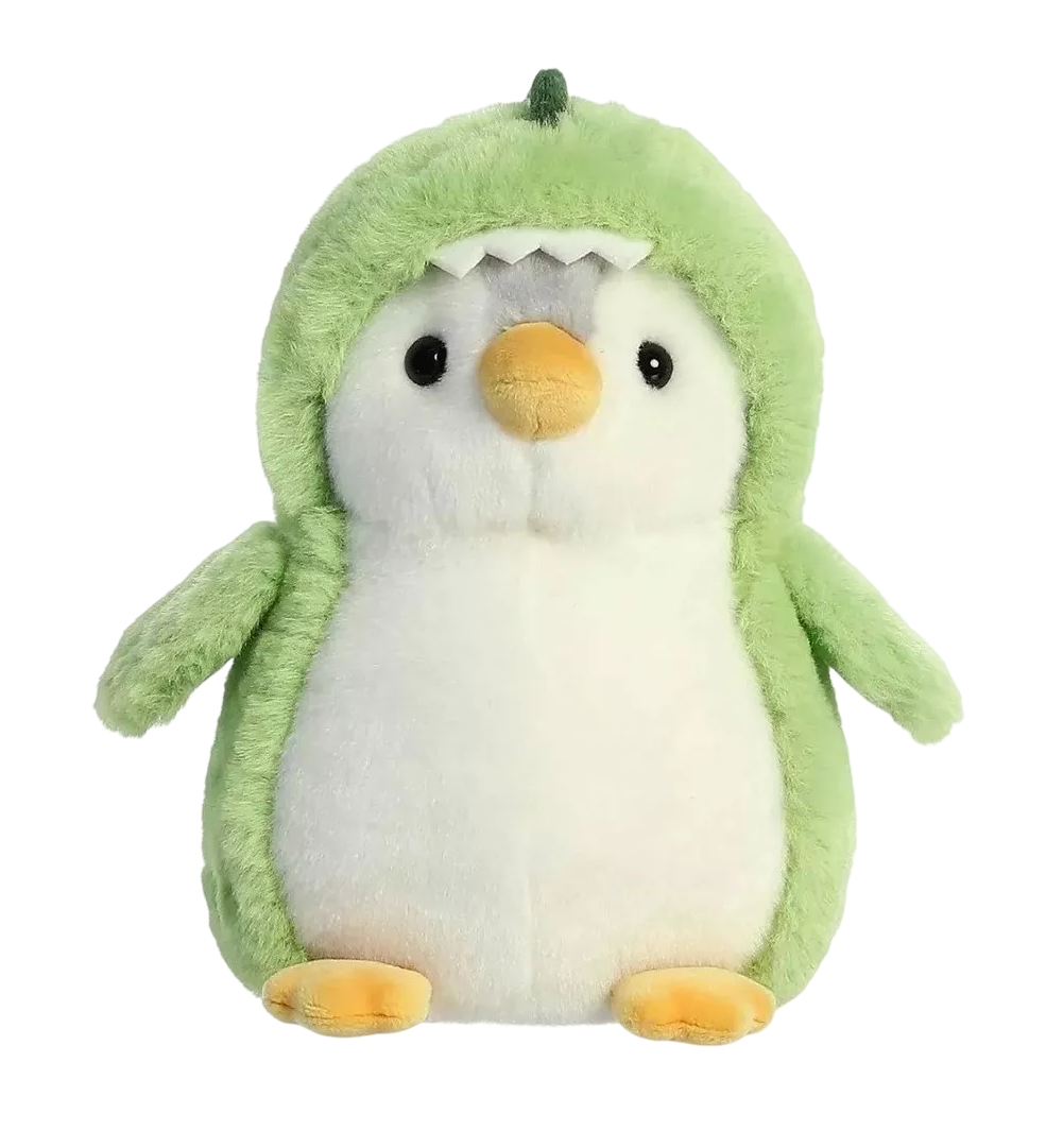Foto 1 | Peluche Pingüino Disfrazado Dinosaurio Unicornio BELUG Verde con Blanco