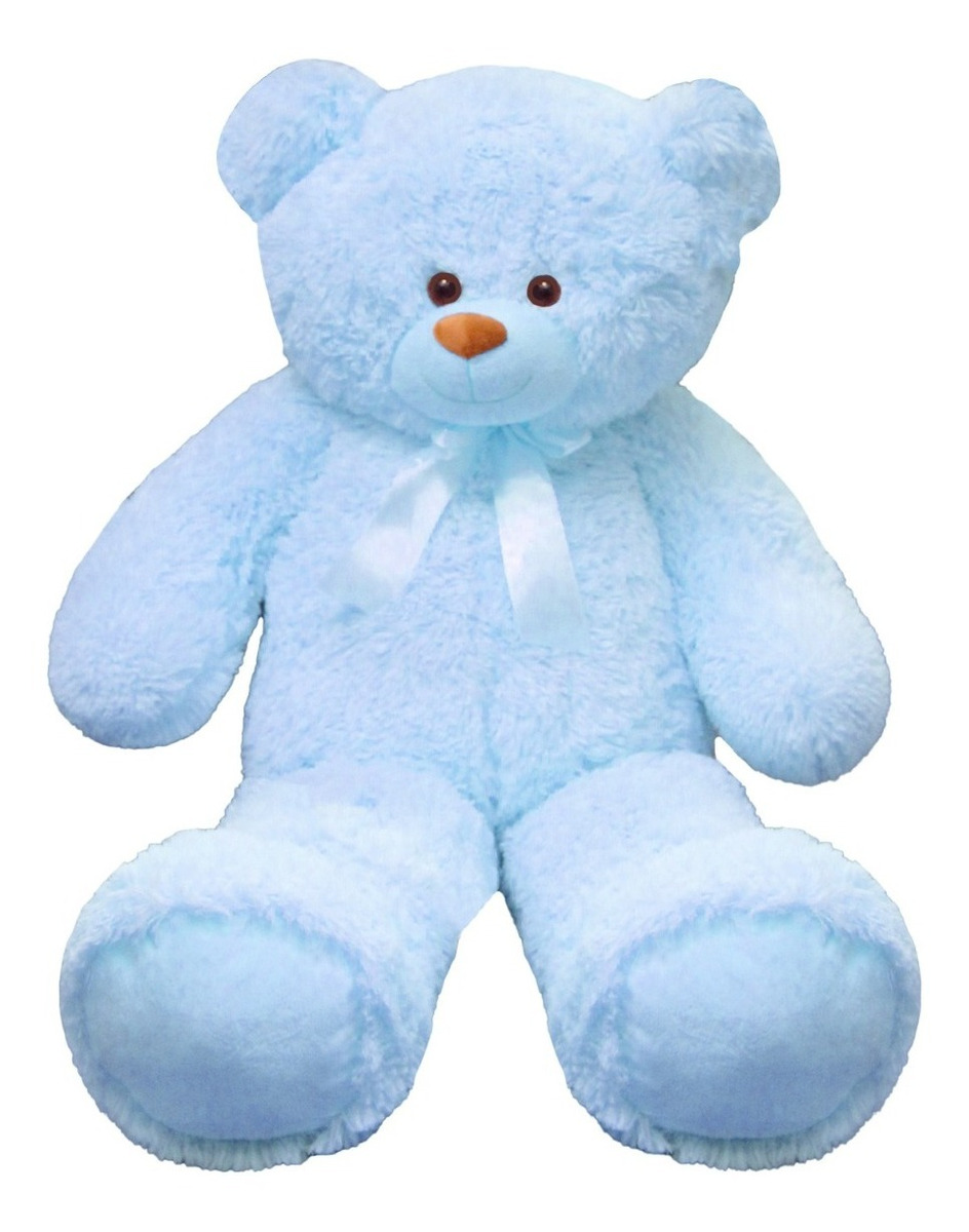 Oso De Peluche 1.10 Metros Grande Gigante Jumbo Pelucheria, Azul