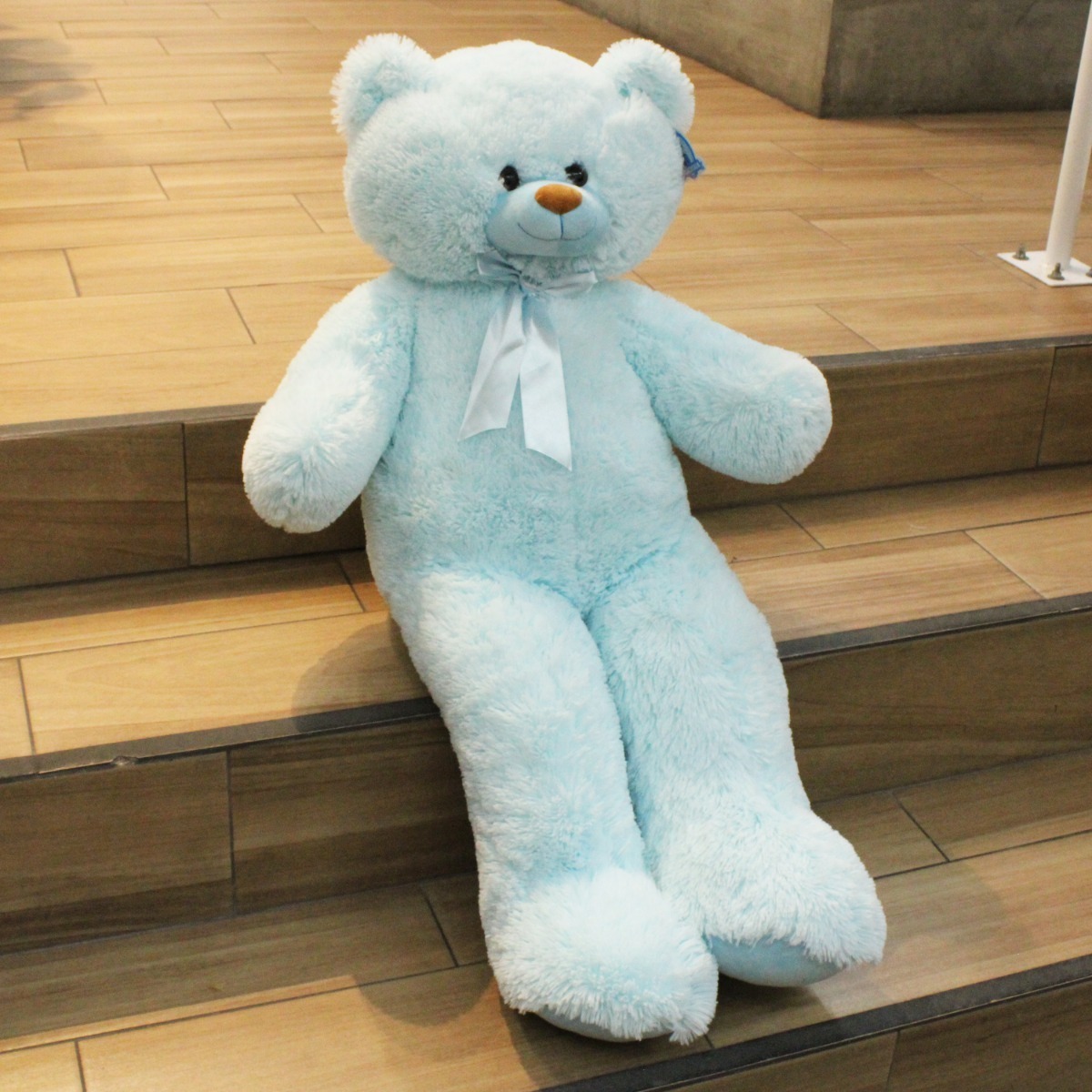 Foto 2 | Oso De Peluche 1.10 Metros Grande Gigante Jumbo Pelucheria, Azul