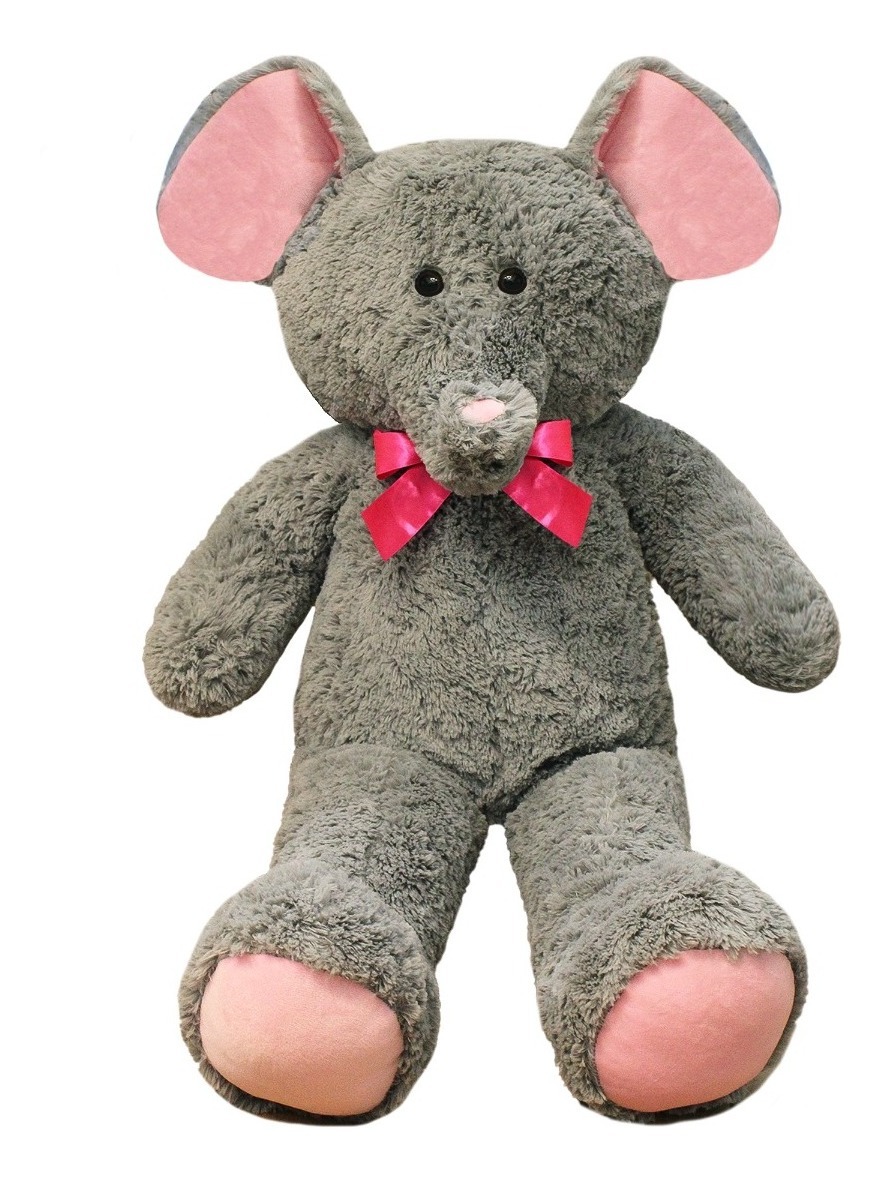 Oso De Peluche 1.10 Metros Grande Gigante Jumbo Pelucheria, Elefante, Gris