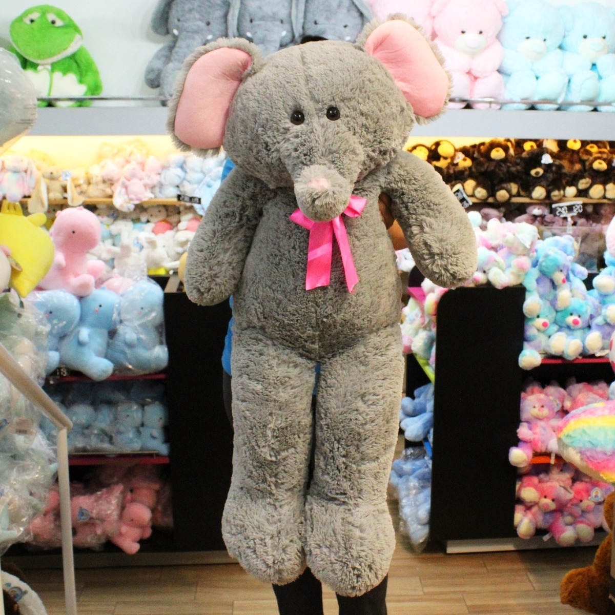 Foto 3 pulgar | Oso De Peluche 1.10 Metros Grande Gigante Jumbo Pelucheria, Elefante, Gris