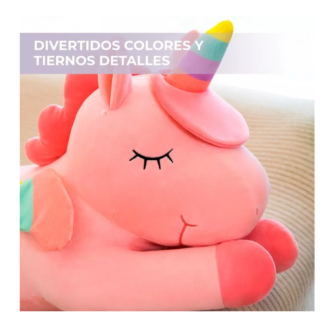 Foto 3 pulgar | Unicornio de Peluche Alelí color Rosa 30 CM para Niña