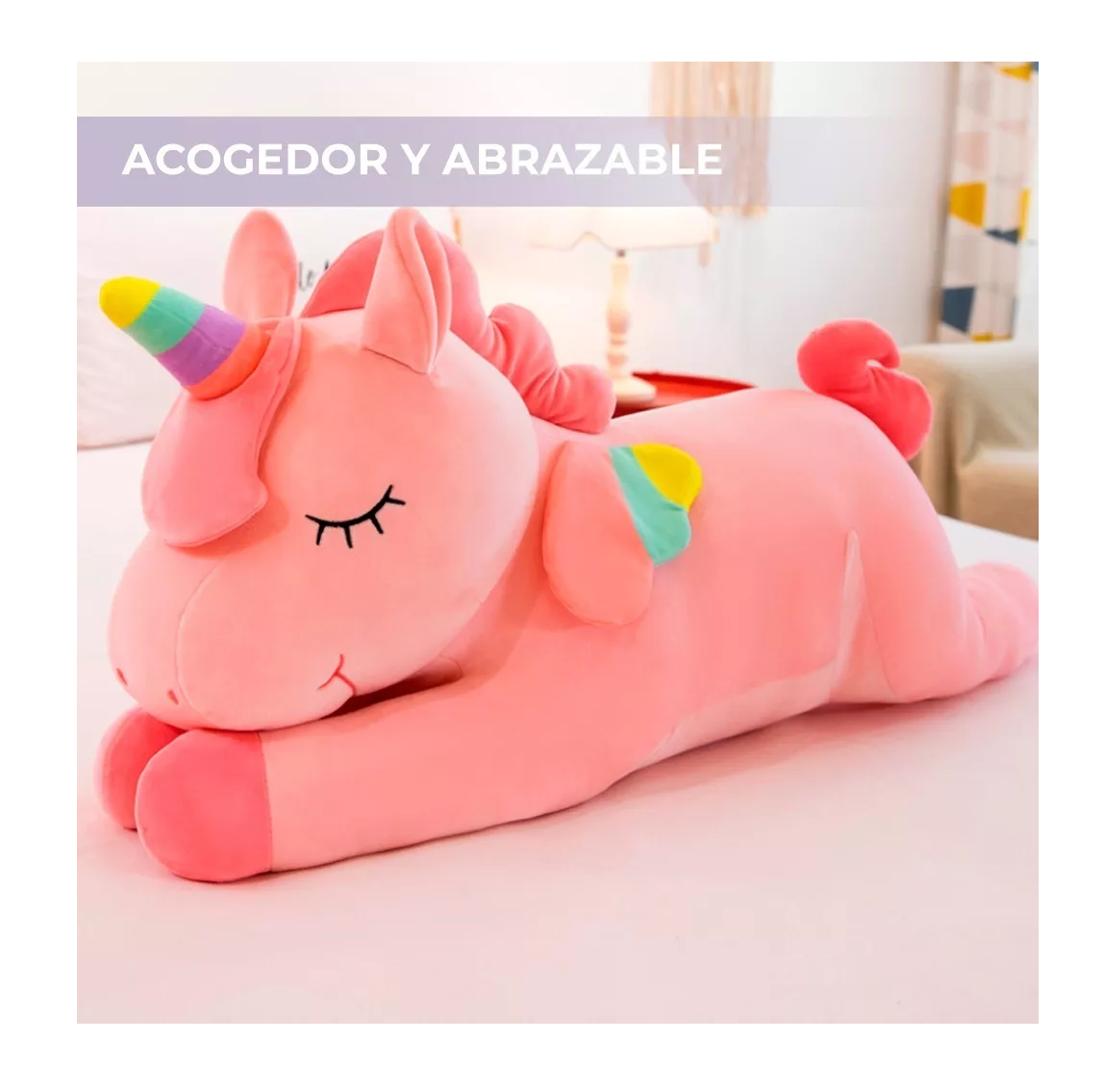 Foto 6 pulgar | Unicornio de Peluche Alelí color Rosa 30 CM para Niña