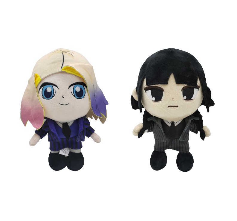 Foto 2 pulgar | Set Peluches Wednesday Merlina Addams Y Enid Sinclair 25 Cm