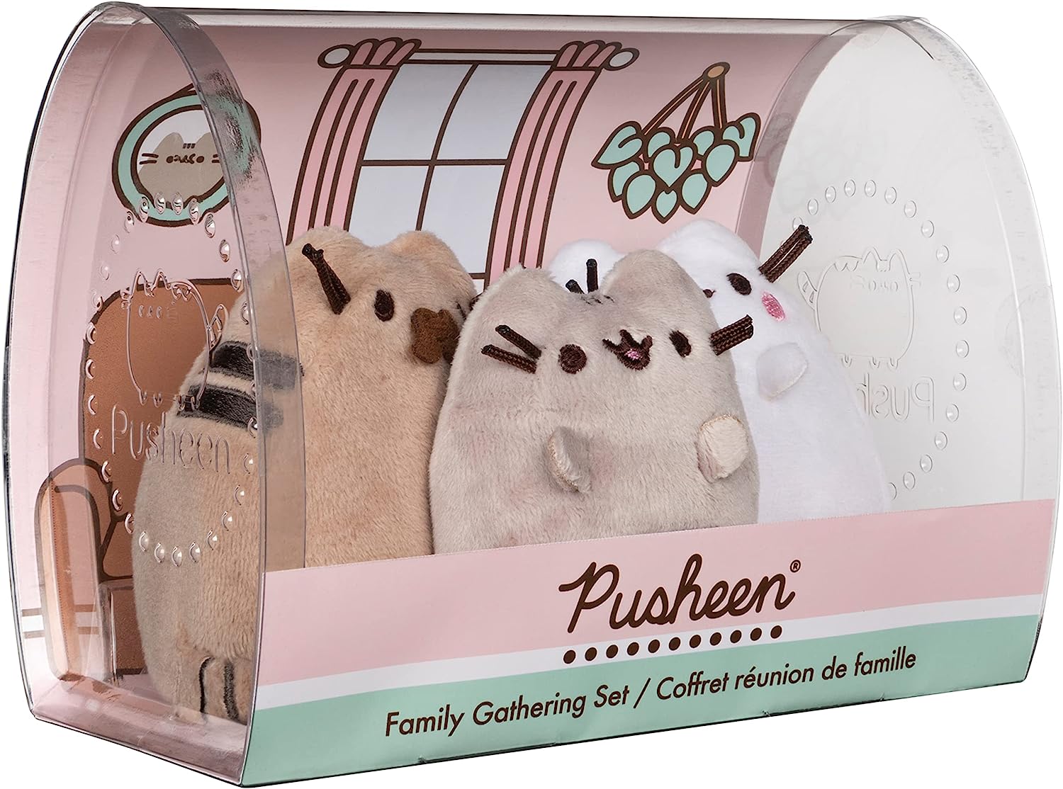 Foto 4 pulgar | Set de Peluches Familia Pusheen Mamá y Papá Pusheen Cat Gund