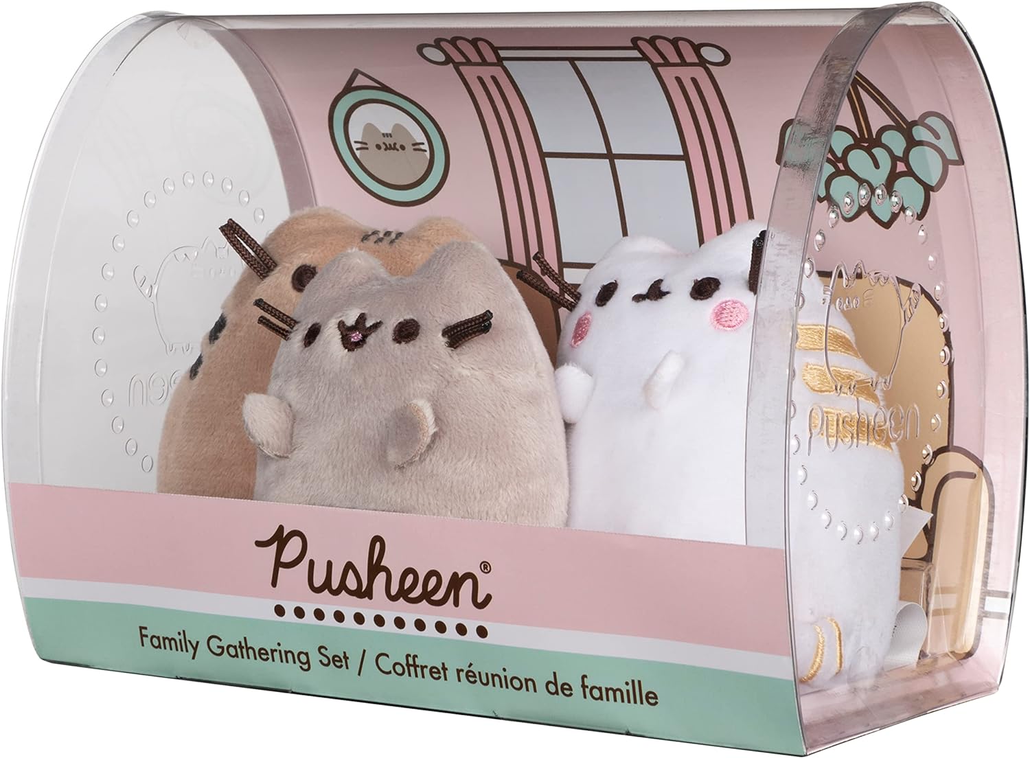 Foto 5 pulgar | Set de Peluches Familia Pusheen Mamá y Papá Pusheen Cat Gund