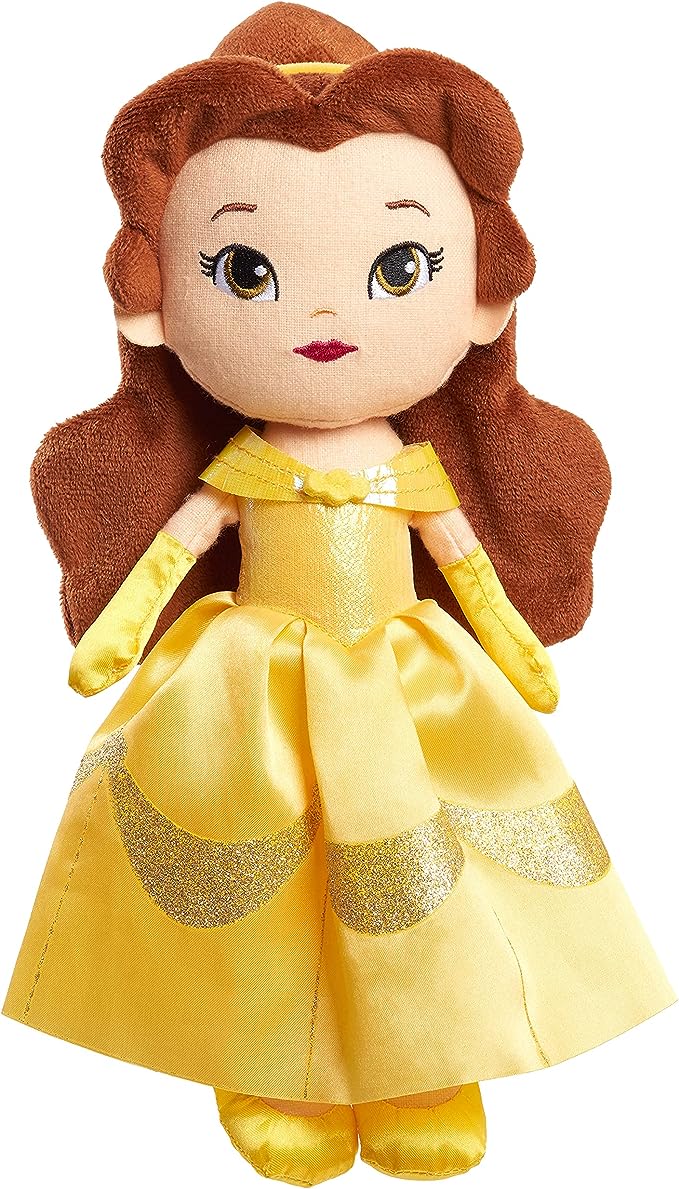 Just Play - Disney So Sweet Princess Belle - Bata De Peluche De 12 Pulgadas, Pelo Castaño, Ojos Marrones, Peluc