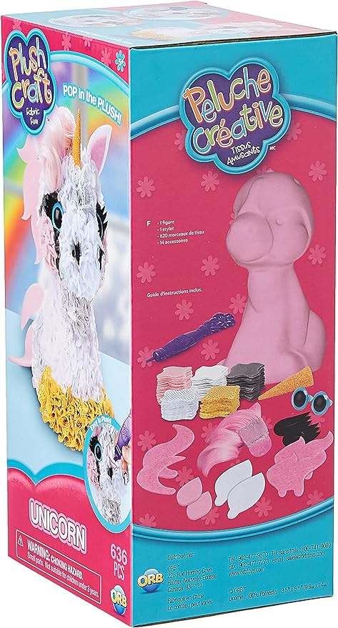 Foto 2 | Unicornio 3D de Peluche The Orb Factory Limited 10027964, 5 x 4 x 10 pulgadas, Rosa/Blanco/Amarillo/Gris