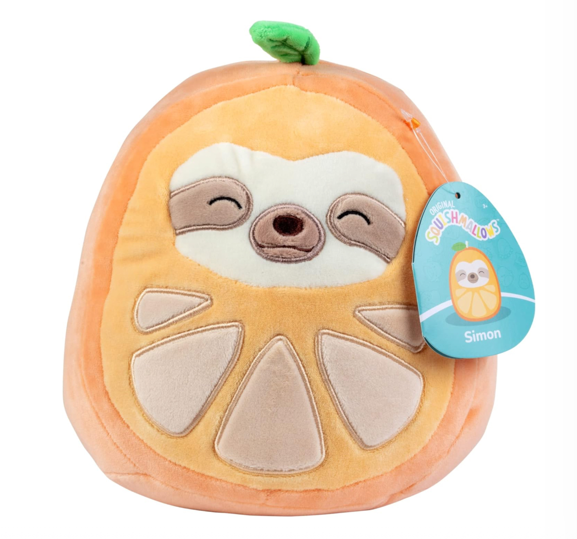 Peluche Squishmallow Simon El Perezoso Naranja