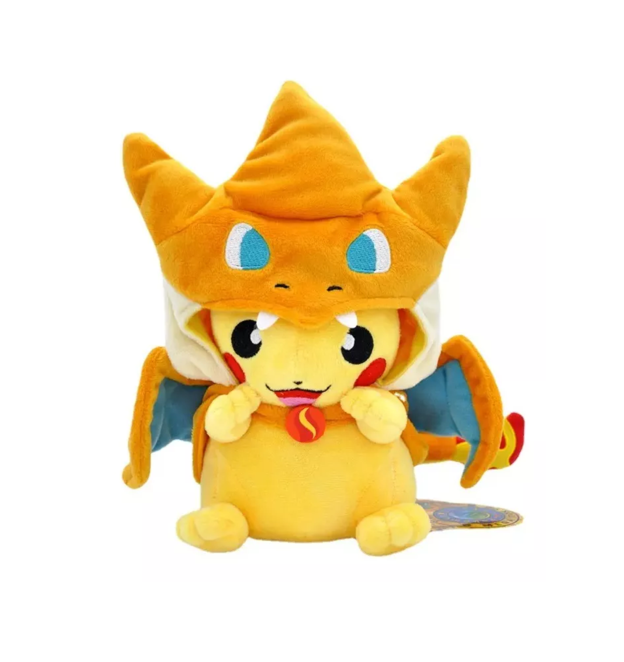 Peluche Pikachu Pokemon Charizard 23 cm con Gorra Naranja