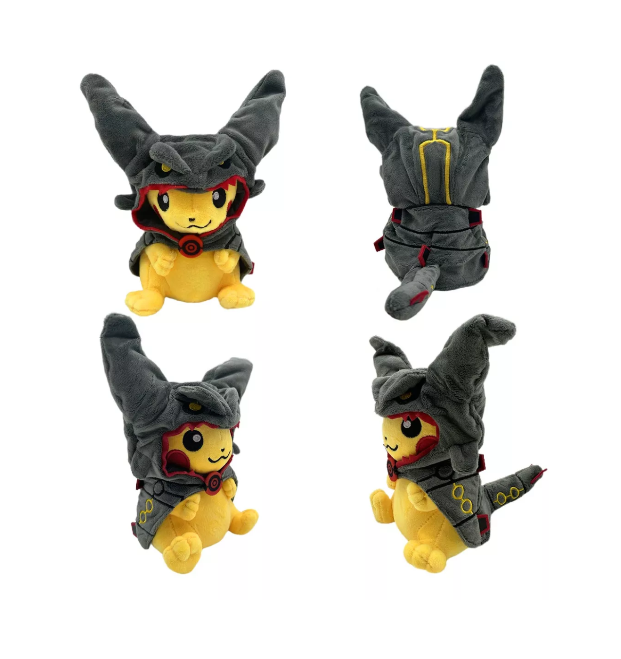 Foto 4 pulgar | Peluche Pikachu Pokémon Charizard 23cm con Gorro Negro