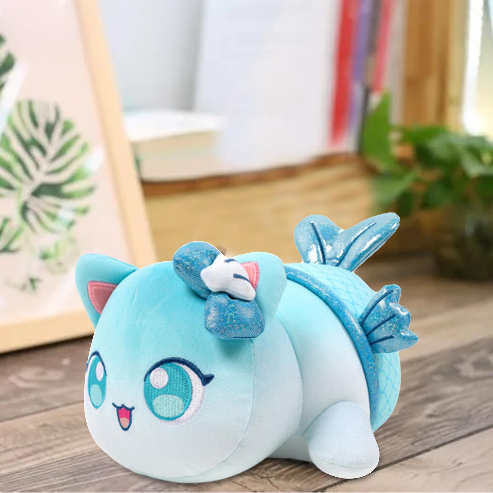 Foto 4 pulgar | Venta Internacional - Peluche Aphmau Meemeows Sirena, Gato Sorpresa, 25 Cm, Azul