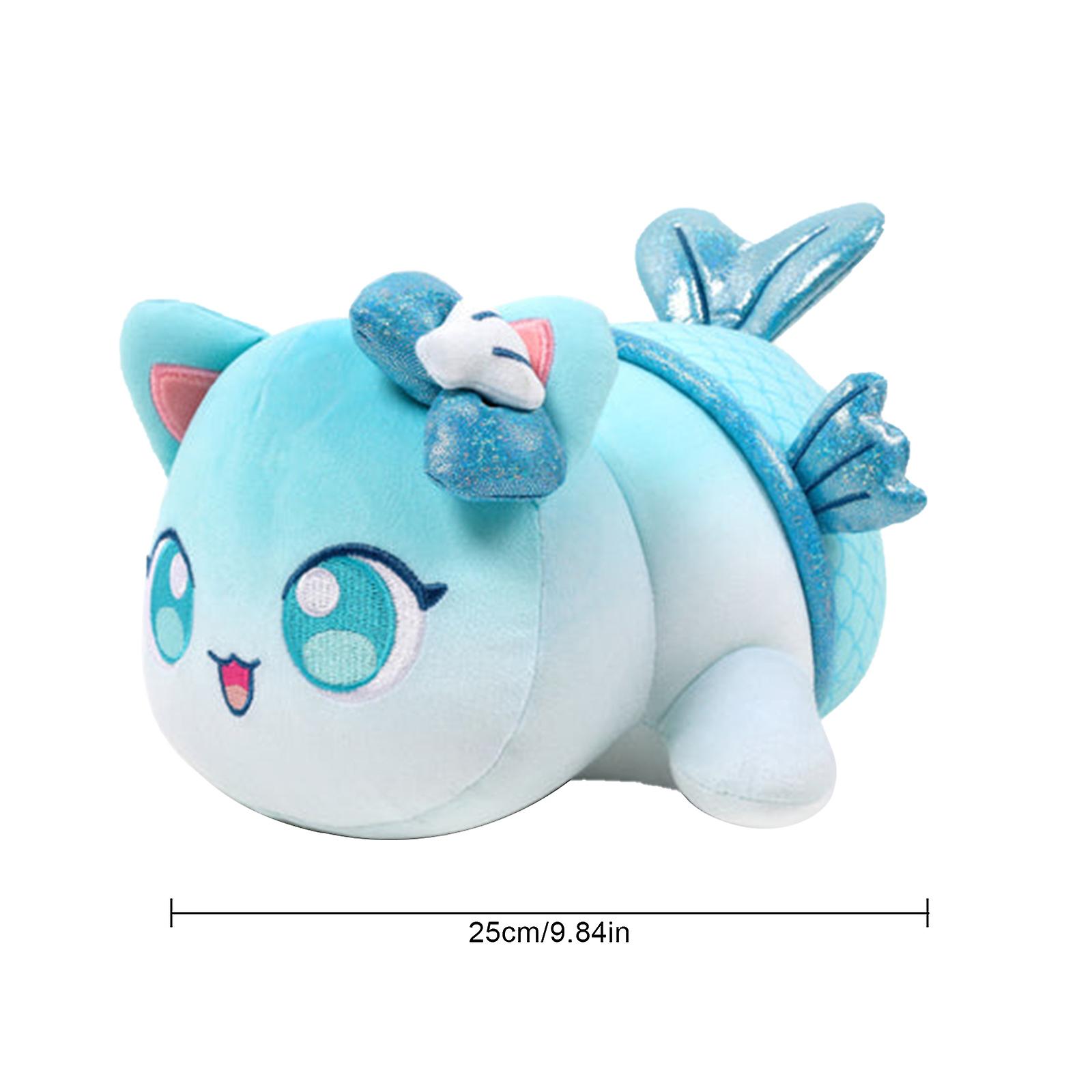 Foto 6 pulgar | Venta Internacional - Peluche Aphmau Meemeows Sirena, Gato Sorpresa, 25 Cm, Azul