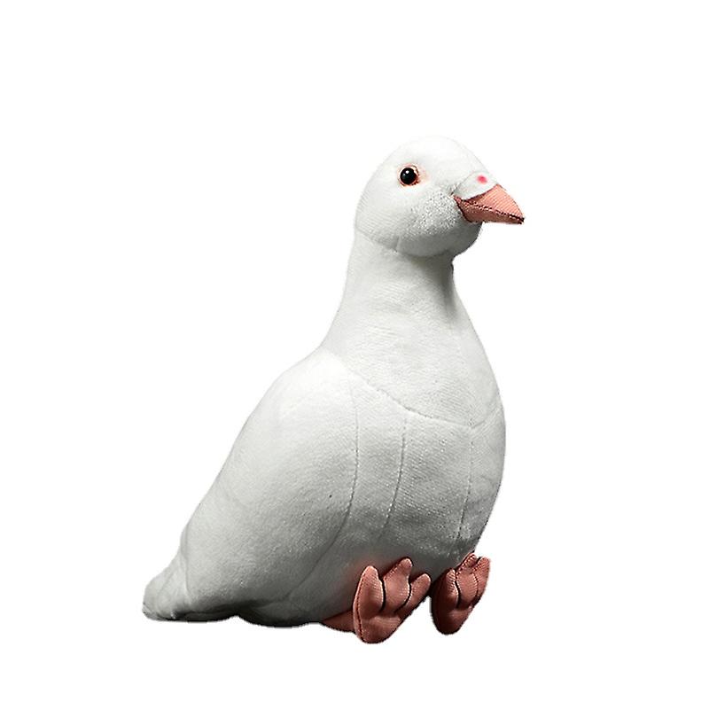 Foto 2 pulgar | Venta Internacional - Juguete de Peluche de Simulación con Bonita Paloma Blanca de 19 cm