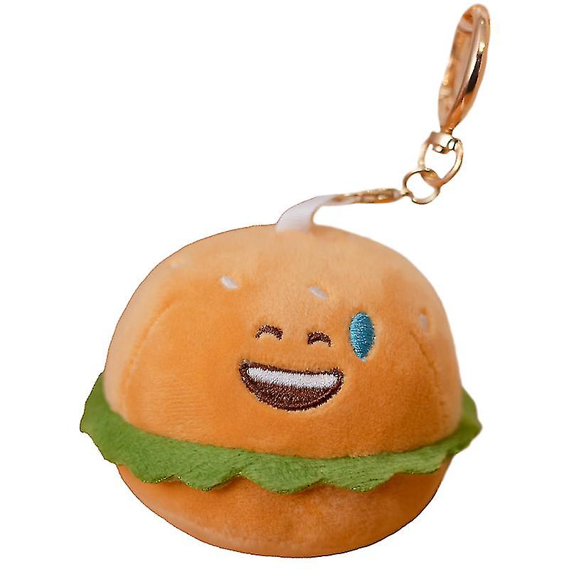 Venta Internacional - Llavero de Peluche con Forma de Hamburguesa 7 cm