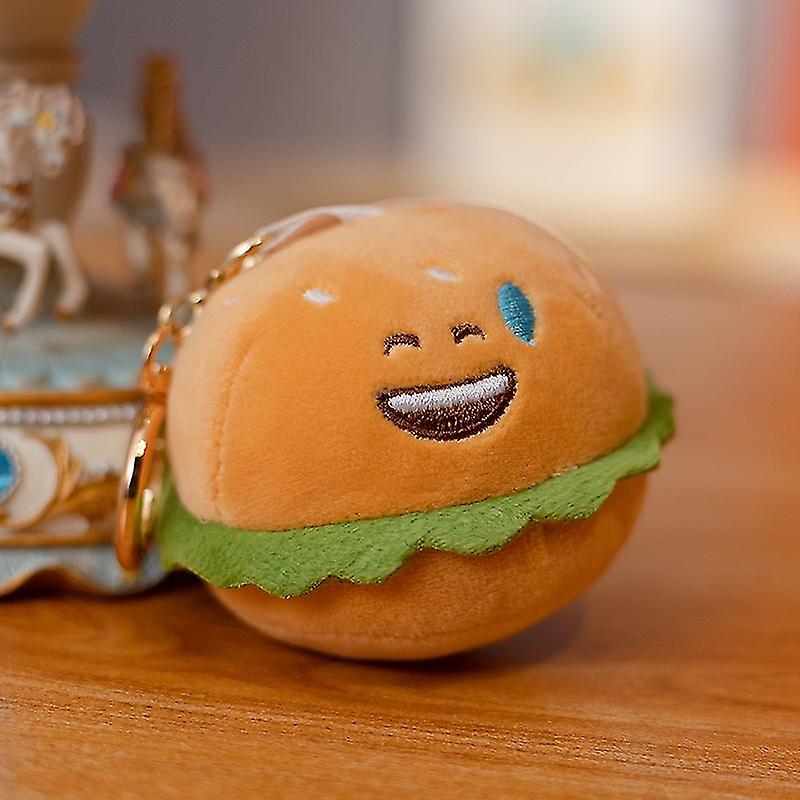 Foto 4 pulgar | Venta Internacional - Llavero de Peluche con Forma de Hamburguesa 7 cm