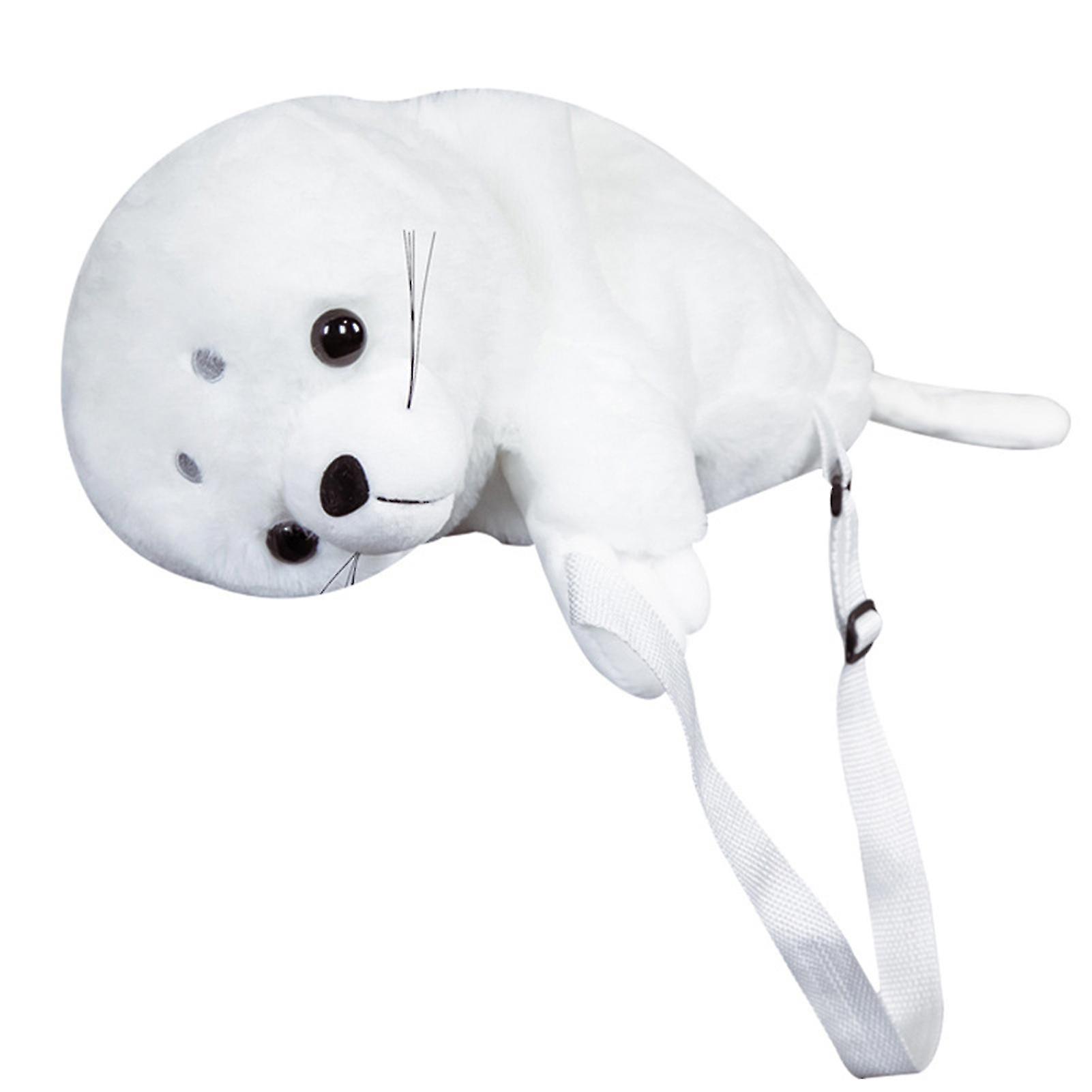 Venta Internacional - Mochila de Peluche Cute Seal Blanca 50 cm