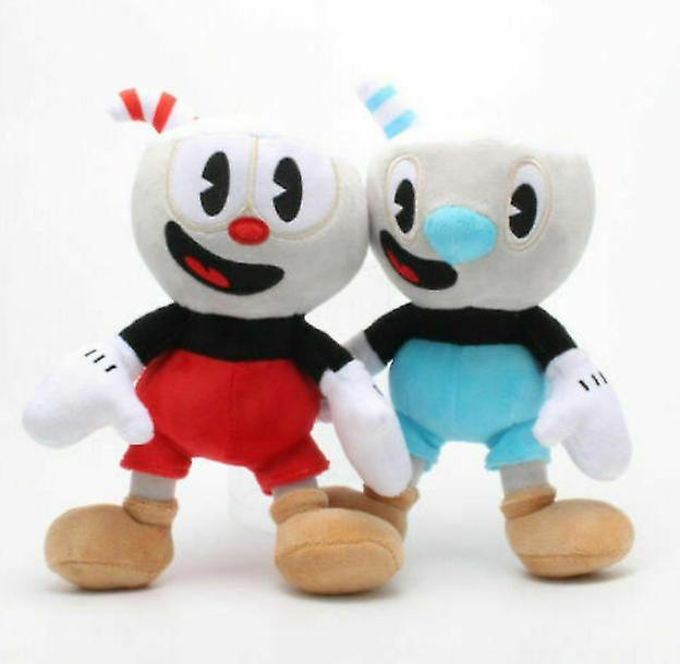 Venta Internacional - Peluche Cuphead & Mugman Mecup Brocup De 25 Cm, 2 Unidades, Para Niños