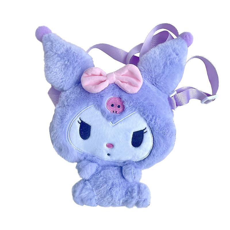 Venta Internacional - Colgante Pequeño De Peluche Con Estampado Kawali Negro Y Morado De Kuromi