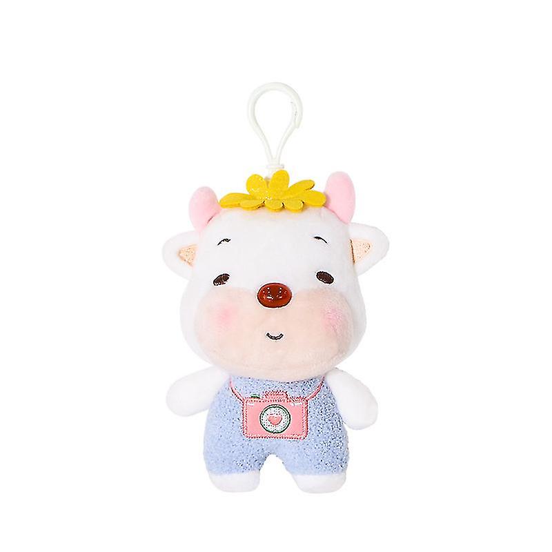 Venta Internacional - Mochila Con Colgante De Peluche Con Forma De Vaca Con Dibujos Animados, 14 Cm