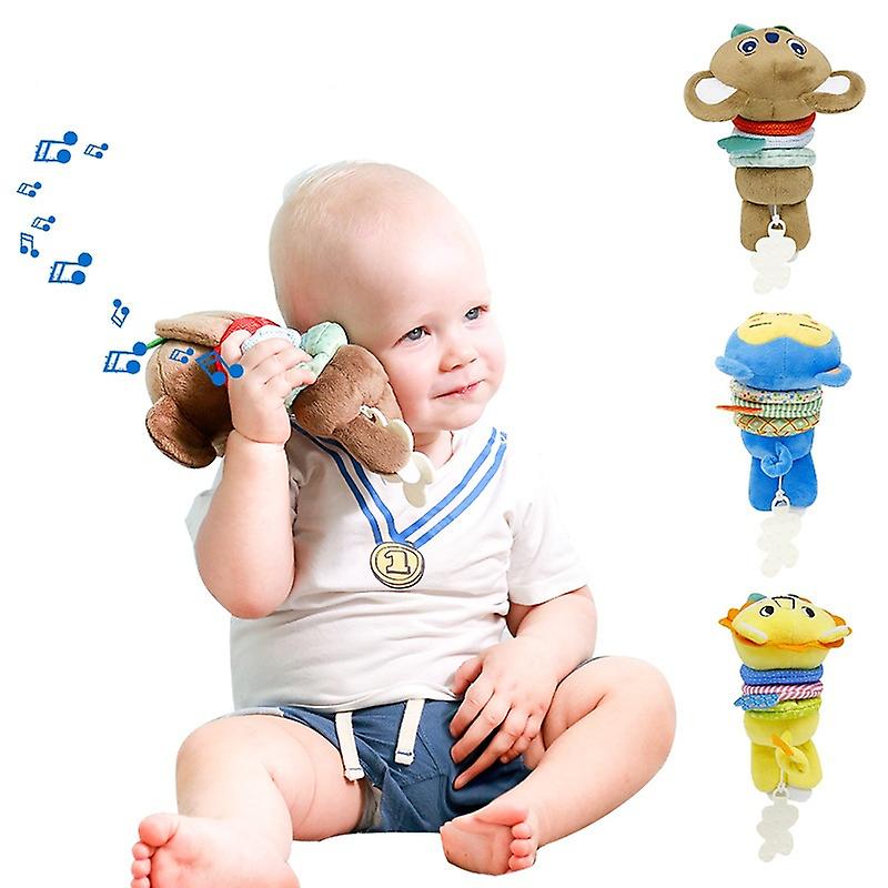 Foto 5 pulgar | Venta Internacional - Muñeca De Peluche Teether Yellow Lion Con Caja De Música Para Bebés