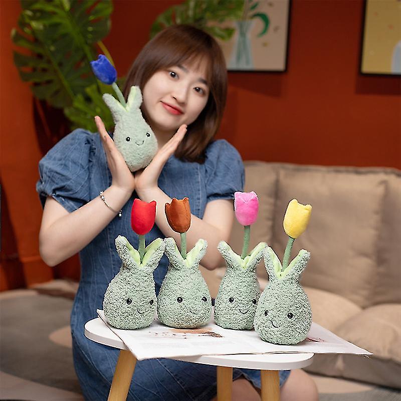 Foto 3 pulgar | Venta Internacional - Maceta De Peluche Con Forma De Tulipán De 22 Cm Para Niños Y Adultos