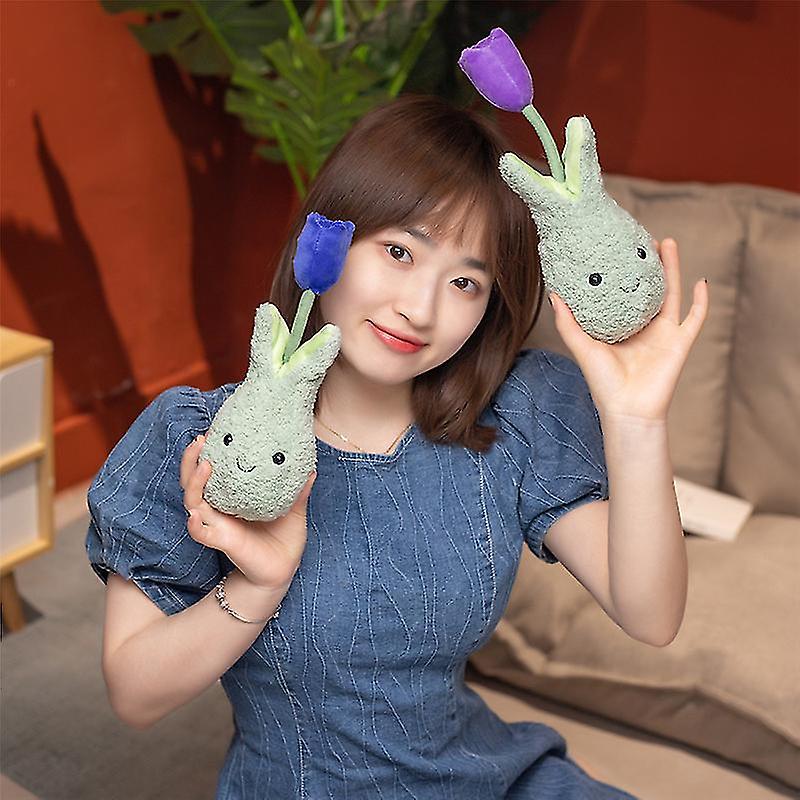 Foto 4 pulgar | Venta Internacional - Maceta De Peluche Con Forma De Tulipán De 22 Cm Para Niños Y Adultos