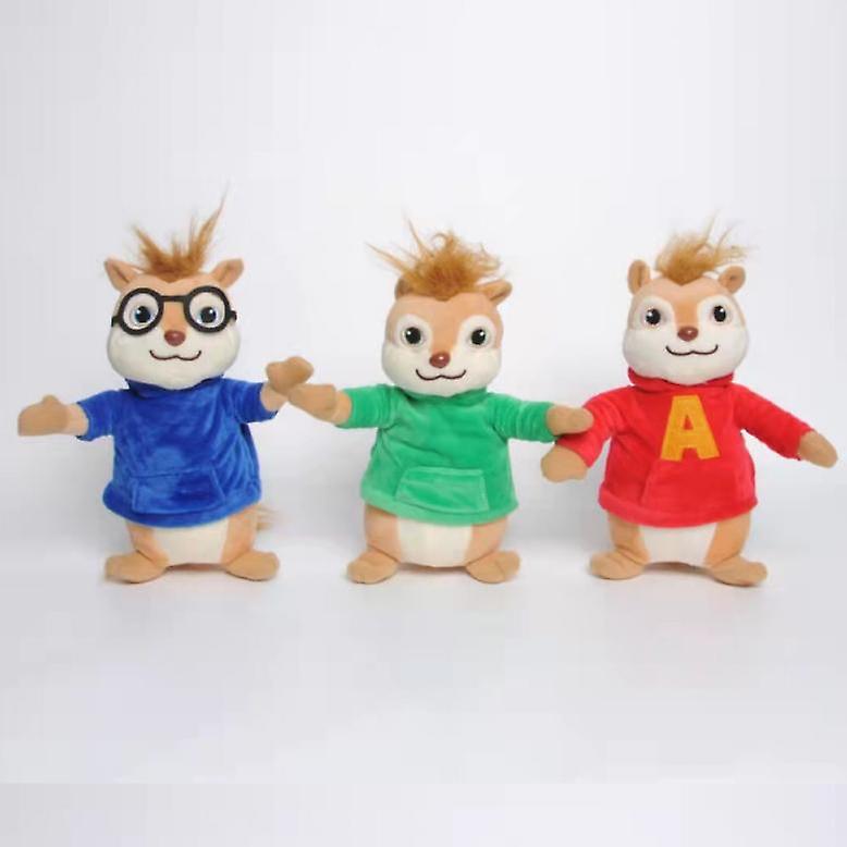 Venta Internacional - Muñecos De Peluche Alvin And The Chipmunks, 20 Cm, 3 Unidades, Para Niños
