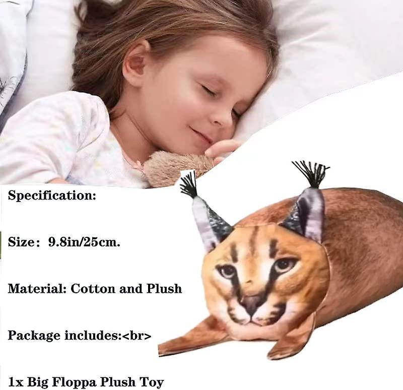Foto 4 pulgar | Venta Internacional - Peluche De Peluche Big Floppa Con Dibujos Animados De Gato, 25 Cm De Alto, Con Algodón Poliprop