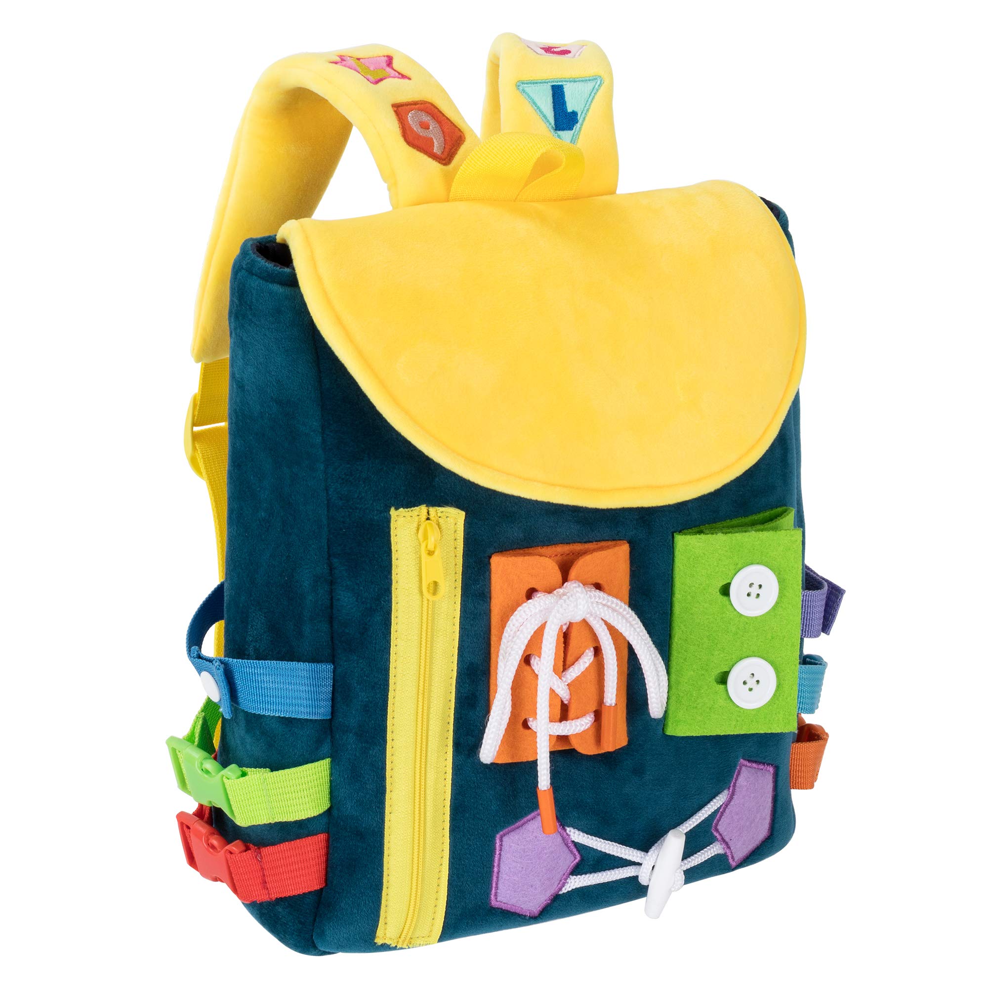 Foto 2 pulgar | Venta Internacional - Mochila Para Niños Pequeños Busy Board, White Dolphin Toys, Azul Marino