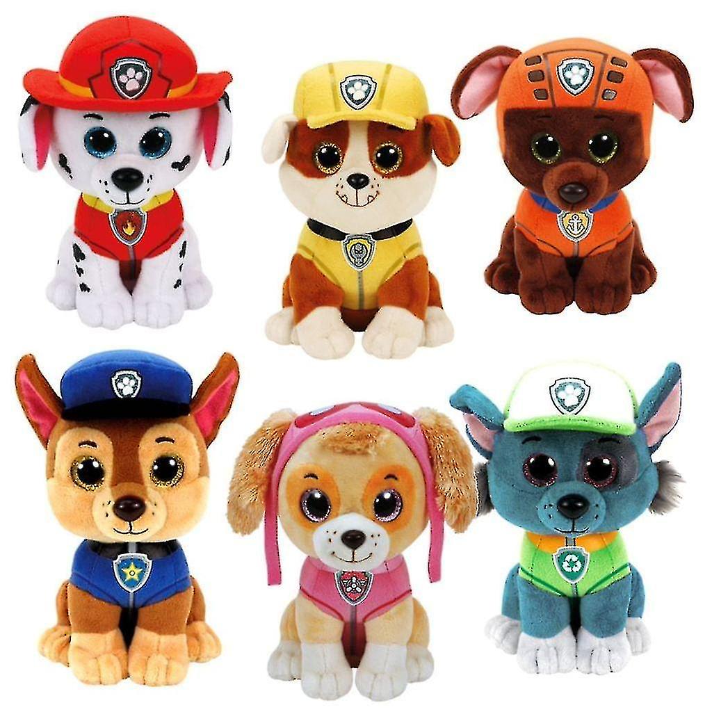 Foto 2 pulgar | Venta Internacional - Peluche Peas Booth Glubschi Paw Patrol, 15 Cm, 6 Unidades