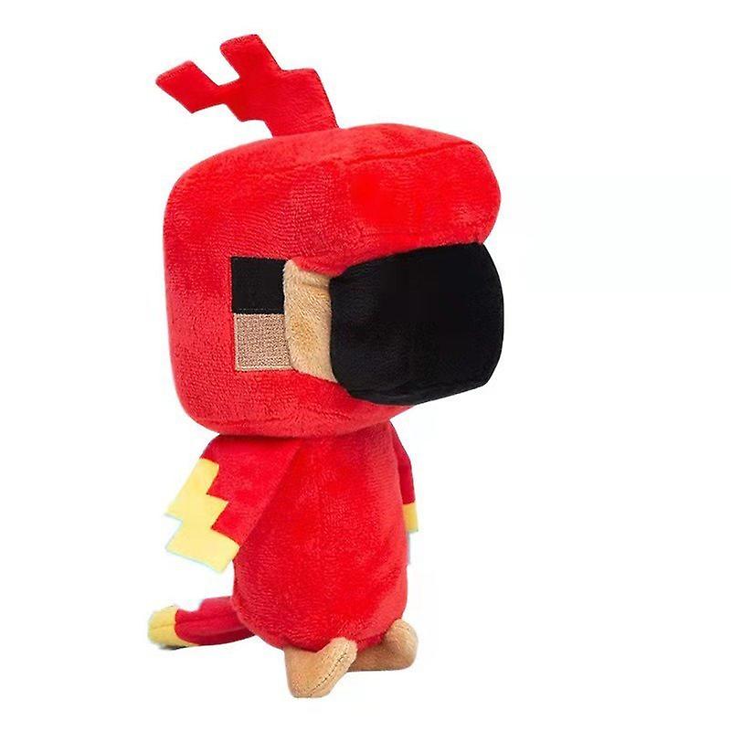 Venta Internacional - Muñeco De Peluche De Minecraft Para Niños, Loro Rojo, 18 Cm