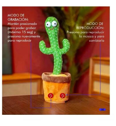 Foto 4 pulgar | Peluche de Felpa Wünd Cactus Bailarín