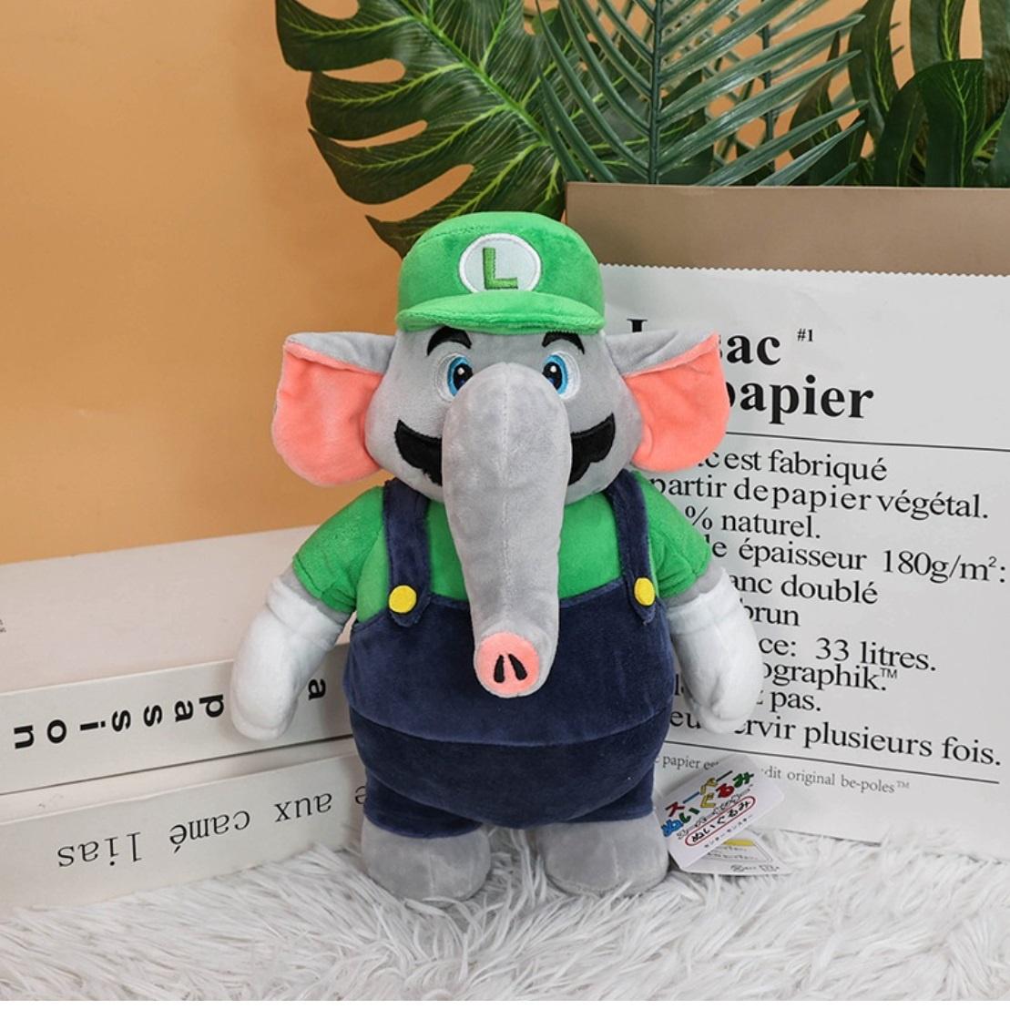 Foto 3 pulgar | Peluche Super Mario Wonder Luigi Elefante Nintendo 27 Cm